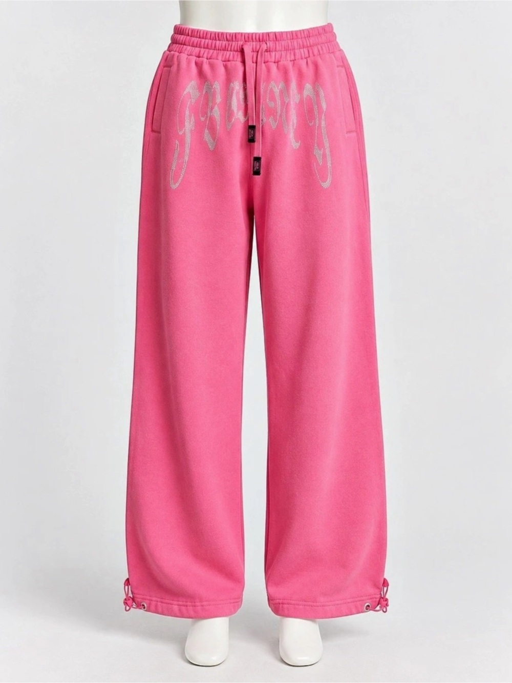 County FB Wide Leg Track Pants in Pink Size Medium Like New